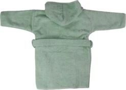 MamaLoes Badstof Stone Green 0-1jr Badjas ML5087 -Kleintje Wereld mamaloes badstof stone green 0 1jr badjas ml5087 07