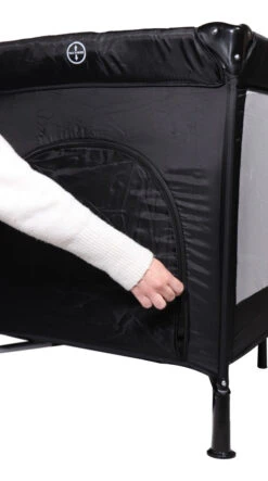 Ding Deluxe Black Campingbedje Incl. Bodemverhoger -Kleintje Wereld mamaloes ding deluxe black campingbedje incl. bodemverhoger 7