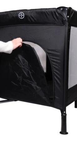 Ding Deluxe Black Campingbedje Incl. Bodemverhoger -Kleintje Wereld mamaloes ding deluxe black campingbedje incl. bodemverhoger 8