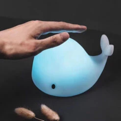 Eco Toys Dolfijn Oplaadbaar Nachtlampje HC500241 -Kleintje Wereld mamaloes eco toys dolfijn kleuren nachtlampje hc500241 2