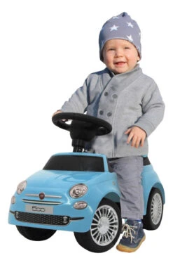 Eco Toys Fiat 500 Blauw Loopauto HZ8620 -Kleintje Wereld mamaloes eco toys fiat 500 blauw loopauto hz8620 1