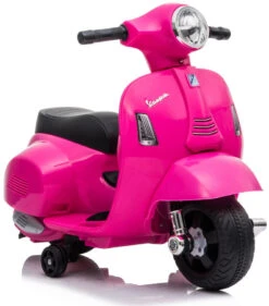 Eco Toys Pink Elektrische Vespa Scooter H1 -Kleintje Wereld mamaloes eco toys pink elektrische vespa scooter h1 6
