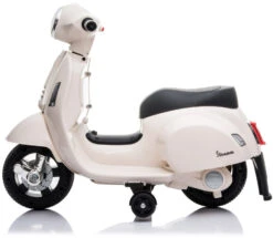 Eco Toys White Elektrische Vespa Scooter H1 -Kleintje Wereld mamaloes eco toys white elektrische vespa scooter h1 4