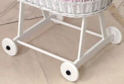 MamaLoes Grey Star De Luxe Wit Baby Wiegje 66759 -Kleintje Wereld mamaloes grey star de luxe wit baby wiegje 3 1