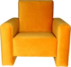 Ding Jamie Velvet Okergeel Kinderfauteuil DI-34201