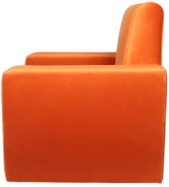 Ding Jamie Velvet Sienna Kinderfauteuil DI-34202 -Kleintje Wereld mamaloes kinderfauteuil velvet oranje 02k