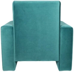 Ding Jamie Velvet Petrol Kinderfauteuil DI-34205 -Kleintje Wereld mamaloes kinderfauteuil velvet turquoise 03k