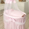 MamaLoes Royal Zacht Roze Voile Baby Wiegje 66757 -Kleintje Wereld mamaloes royal zacht roze voile baby wiegje 1