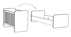 Meegroei Babykamer Naomi: Meegroei Ledikant, Commode En 2-Deurskast -Kleintje Wereld meegroeiledikant naomi naobb20 2