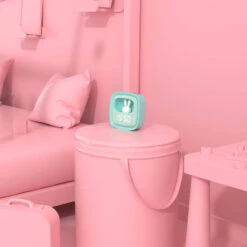 MOB Billy Turquoise Klok En Nachtlampje BILLY-BL-01 -Kleintje Wereld mob billy turquiose klok en nachtlampje billy bl 01 4