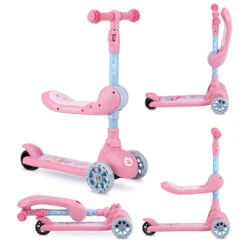 Momi Kiuru Pink 2-in-1 Step/Loopfiets HUBA00034 -Kleintje Wereld momi kiuru pink 2 in 1 step loopfiets huba00036 10