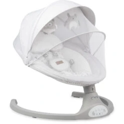 Momi Lami Light Grey Elektrische Babyschommel BULE00023 -Kleintje Wereld momi lami light grey elektrische babyschommel bule00023.3