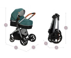 Momi Limuru Green 2-in-1 Combi Kinderwagen WOSP00028 -Kleintje Wereld momi limuru green 2 in 1 combi kinderwagen wosp00028 15