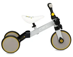 Momi Loris Grey/Yellow 4-in-1 Ride-On Loopfiets ROBI00040 -Kleintje Wereld momi loris grey yellow 4 in 1 ride on loopfiets robi00040 2 1