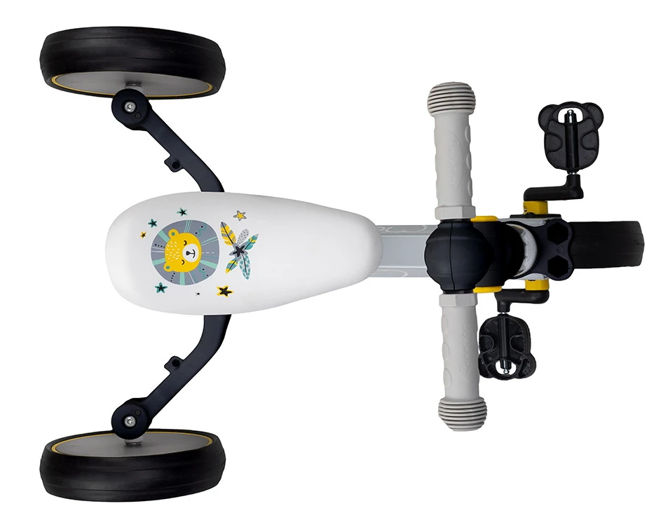 Momi Loris Grey/Yellow 4-in-1 Ride-On Loopfiets ROBI00040 - Afbeelding 4