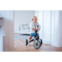 Momi Loris Grey/Turquoise 4-in-1 Ride-On Loopfiets ROBI00041 -Kleintje Wereld momi loris loopfiets 1 2 1