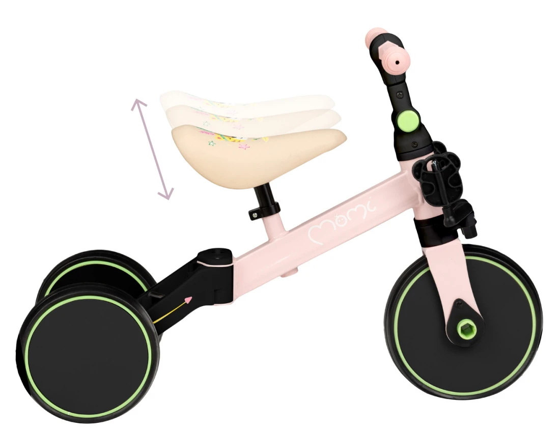 Momi Loris Pink 4-in-1 Ride-On Loopfiets ROBI00039 9 Momi Loris Pink 4-in-1 Ride-On Loopfiets ROBI00039 - Afbeelding 7