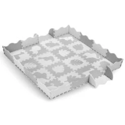 Momi Zawi Grey Schuimrubberen Puzzelmat Met Rand MAED00013 -Kleintje Wereld momi zawi grey schuimrubberen puzzelmat met rand maed00013 2