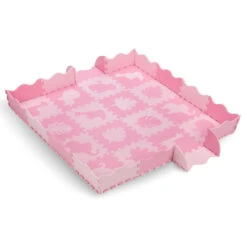 Momi Zawi Pink Schuimrubberen Puzzelmat Met Rand MAED00012 -Kleintje Wereld momi zawi pink schuimrubberen puzzelmat met rand maed00012 2
