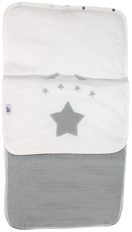 Petit Villain Hydrofiel Grijs Universele Autostoel Voetenzak 4 Petit Villain Hydrofiel Grijs Universele Autostoel Voetenzak - Afbeelding 2