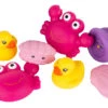 Playgro Sea Friends Pink 7 Stuks Drijvende Badspeeltjes P0188416 -Kleintje Wereld playgro sea friends pink drijvend badspeeltje p0188416.1