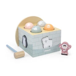 PolarB Houten Iglo Hamerspel 44097 -Kleintje Wereld polarb houten iglo hamerspel 44097