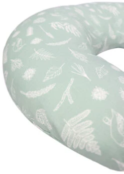 MamaLoes Botanical Stone Green Medium Voedingskussen ML2011 -Kleintje Wereld print voedingskussen stone green 1