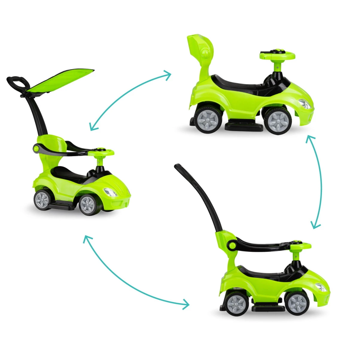 QKids Lolo Lime Green 2-in-1 Ride-on Loopauto QKIDS00007 9 QKids Lolo Lime Green 2-in-1 Ride-on Loopauto QKIDS00007 - Afbeelding 7
