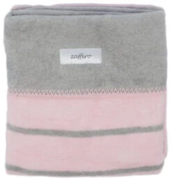 Zaffiro Grijs & Lichtroze Gestreept 75 X 100 Cm Wiegdeken 15120 -Kleintje Wereld rozegrijzestrependeken 4