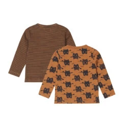 Dirkje Road Trip Caramel Brown Maat 62 T-shirt 2 Stuks S48567-35 W23 -Kleintje Wereld s48567 35 0 02 1
