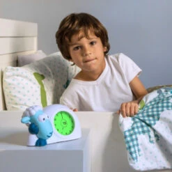 Zazu Sam Slaaptrainer Schaap Blauw Kinderwekker ZA-SAM-2 -Kleintje Wereld sam blue green