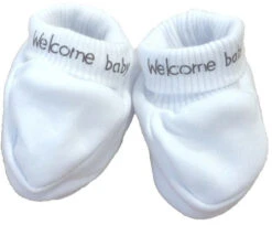 Petit Villain Wit 'Welcome Baby' 6-delige Babyset -Kleintje Wereld setwitslofjes 4