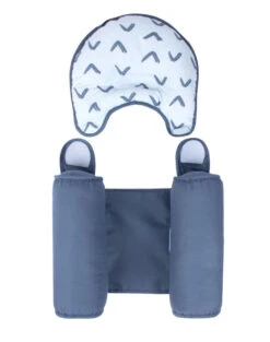 Sevibaby Blue Boomerang Steunkussen Met Hoofdkussentje 33-154 -Kleintje Wereld sevibaby blue boomerang steunkussen met hoofdkussentje 2