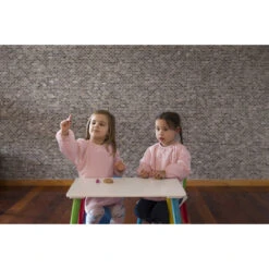 Silly Billyz Towel Antique Pink Messy Eater Slab 117318 -Kleintje Wereld silly billy slab sfeer 5 1 2