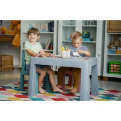 Tega Baby Teggi Grey/Old Rose/Turquoise Multifun 3-in-1 Tafel Met Twee Stoeltjes TI-011-174 -Kleintje Wereld tega baby teggi turquoisenavygrey multifun 3 in 1 tafel 3