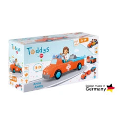 Toddys Anna Amby Educatieve Modulaire Speelgoedauto Met Pop TO-0125 -Kleintje Wereld toddys anna amby educatieve modulaire speelgoedauto met pop 1