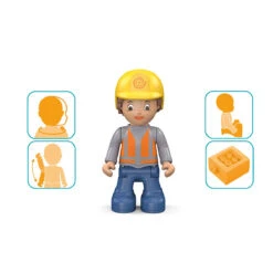 Toddys Luke Loady Educatieve Modulaire Speelgoedauto Met Pop TO-0126 -Kleintje Wereld toddys luke loady educatieve modulaire speelgoedauto met pop 6