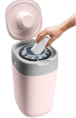 Tommee Tippee Twist & Click Gentle Pink Luieremmer 85100202 (eco) -Kleintje Wereld tommee tippee twist click gentle pink luieremmer 85101301 3 1