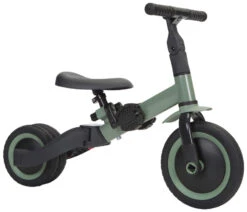 Topmark Kaya Olijf Groen 4-in-1 Loopfiets T6079.green06 -Kleintje Wereld topmark kaya olijf groen 4 in 1 loopfiets t6079.green06 2