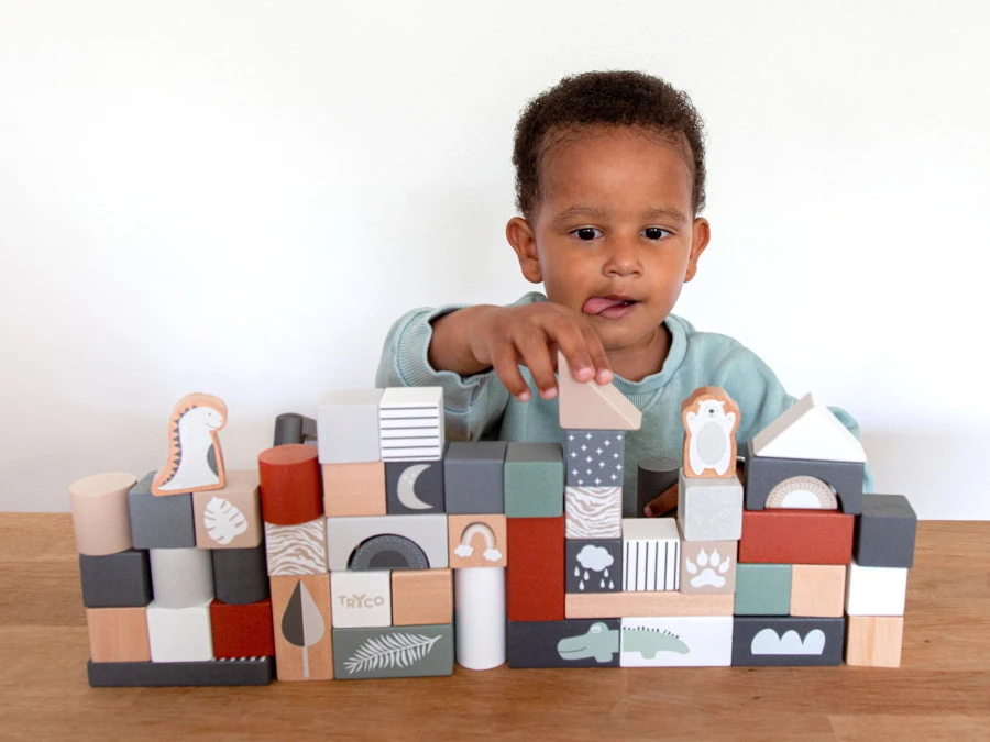 Tryco 50 Stuks Houten Blokken TR-353001 10 Tryco 50 Stuks Houten Blokken TR-353001 - Afbeelding 8