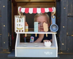 Tryco Houten IJskraam TR-353017 -Kleintje Wereld tr 353017 tryco wooden icecream truck 03