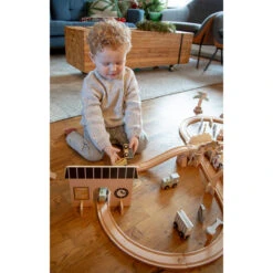 Tryco Houten Treinbaanset - Basis TR-353076 -Kleintje Wereld tryco tr 353076 01