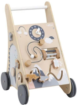 Tryco Nature Houten Activiteiten Loopwagen TR-353003 -Kleintje Wereld tryco baby walker houten loopwagen tr 353003 44 1920x1920