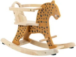 Tryco Luipaard Houten Hobbeldier TR-353009 -Kleintje Wereld tryco luipaard houten hobbeldier tr 353009