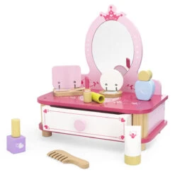 Viga Houten Make-up Set Met Kaptafel 44571 -Kleintje Wereld viga houten make up set met kaptafel 44571 2