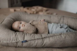 Zaffiro Beige Leaves Babynest 0978 -Kleintje Wereld zaffiro beige leaves babynest 0978 1