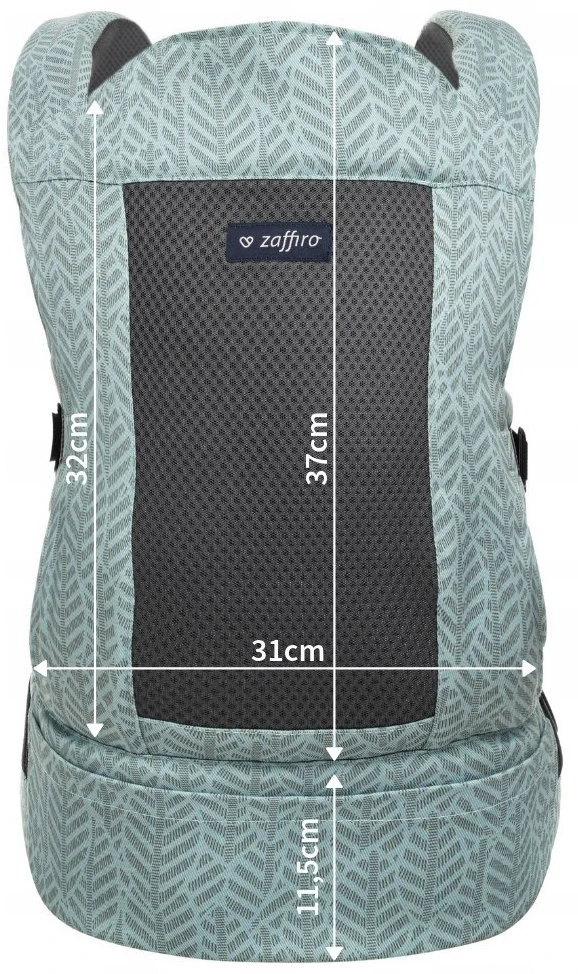 Zaffiro City Air Graphite Leaves Ergonomische Draagzak 7381 7 Zaffiro City Air Graphite Leaves Ergonomische Draagzak 7381 - Afbeelding 5