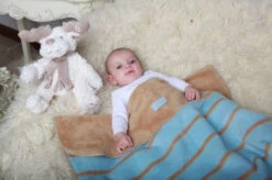 Zaffiro Grijs & Roze Gestreept 100 X 150 Cm Ledikantdeken 15403 -Kleintje Wereld zaffiro deken 4