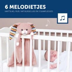 Zazu Becky Het Konijn Heartbeat Knuffeldoekje ZA-BECKY-01 -Kleintje Wereld zazu becky het konijn heartbeat knuffeldoekje za becky 01 3