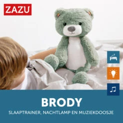 Zazu Brody De Beer Blauw Slaaptrainer ZA-BRODY-02 -Kleintje Wereld zazu brody de beer blauw slaaptrainer sfeer 9